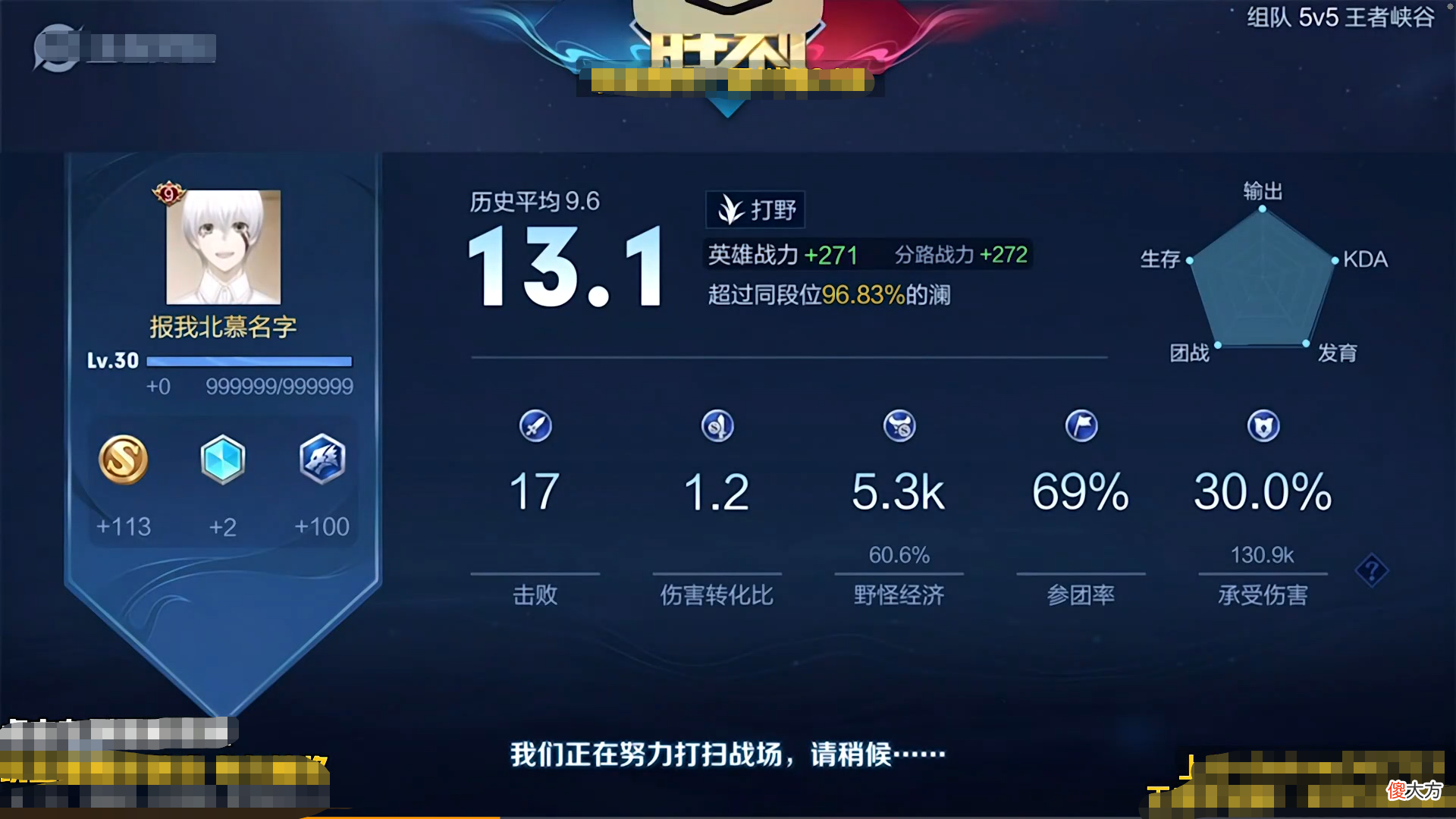 【游戏迷】巅峰2477分北慕澜“杀疯了”！拿下17个人头还意犹未尽，网友：这手速就离谱