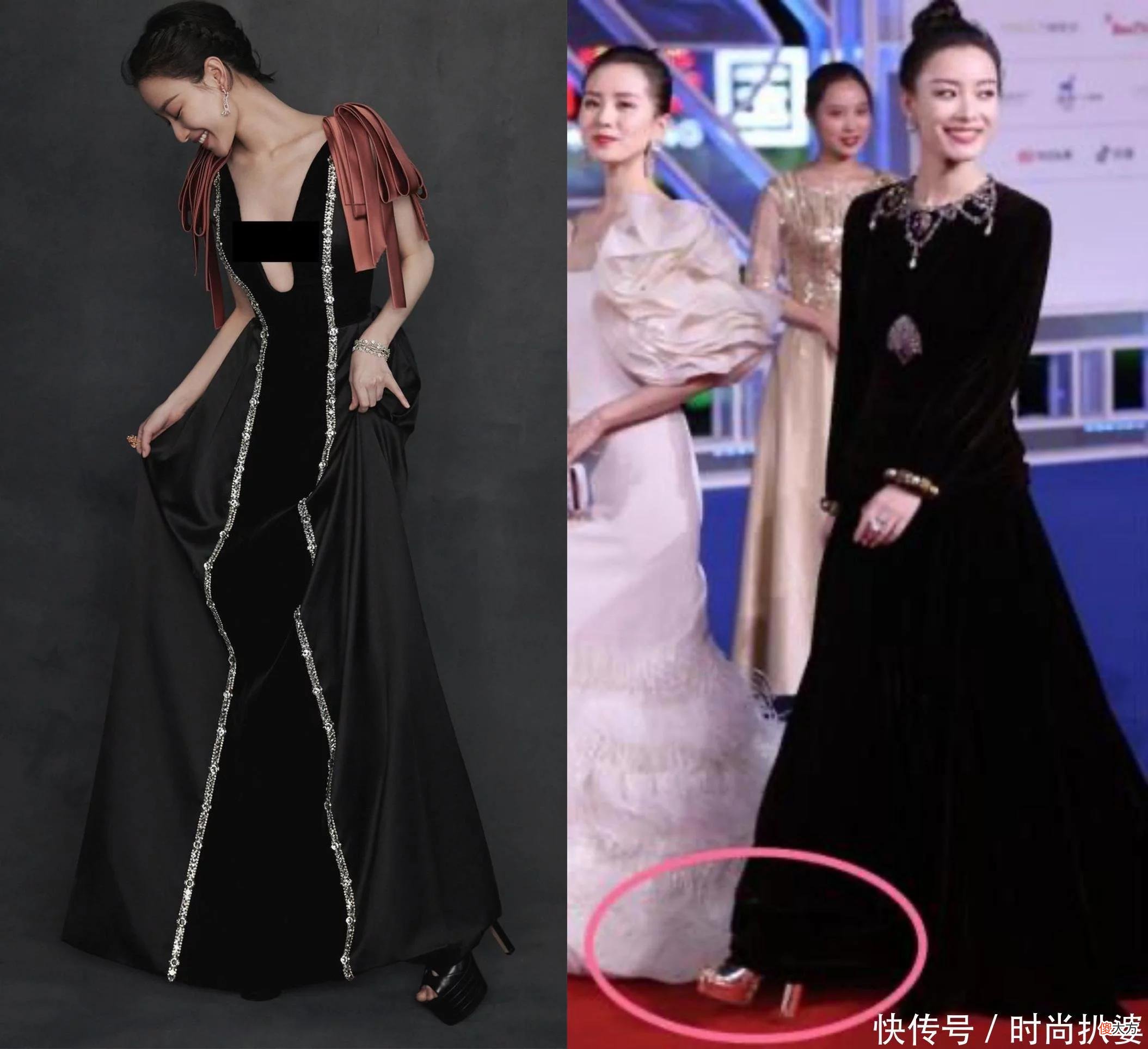 【就爱时尚】全怪礼服设计？女星红毯防水台不离脚，170+明星超模的脚也不轻松
