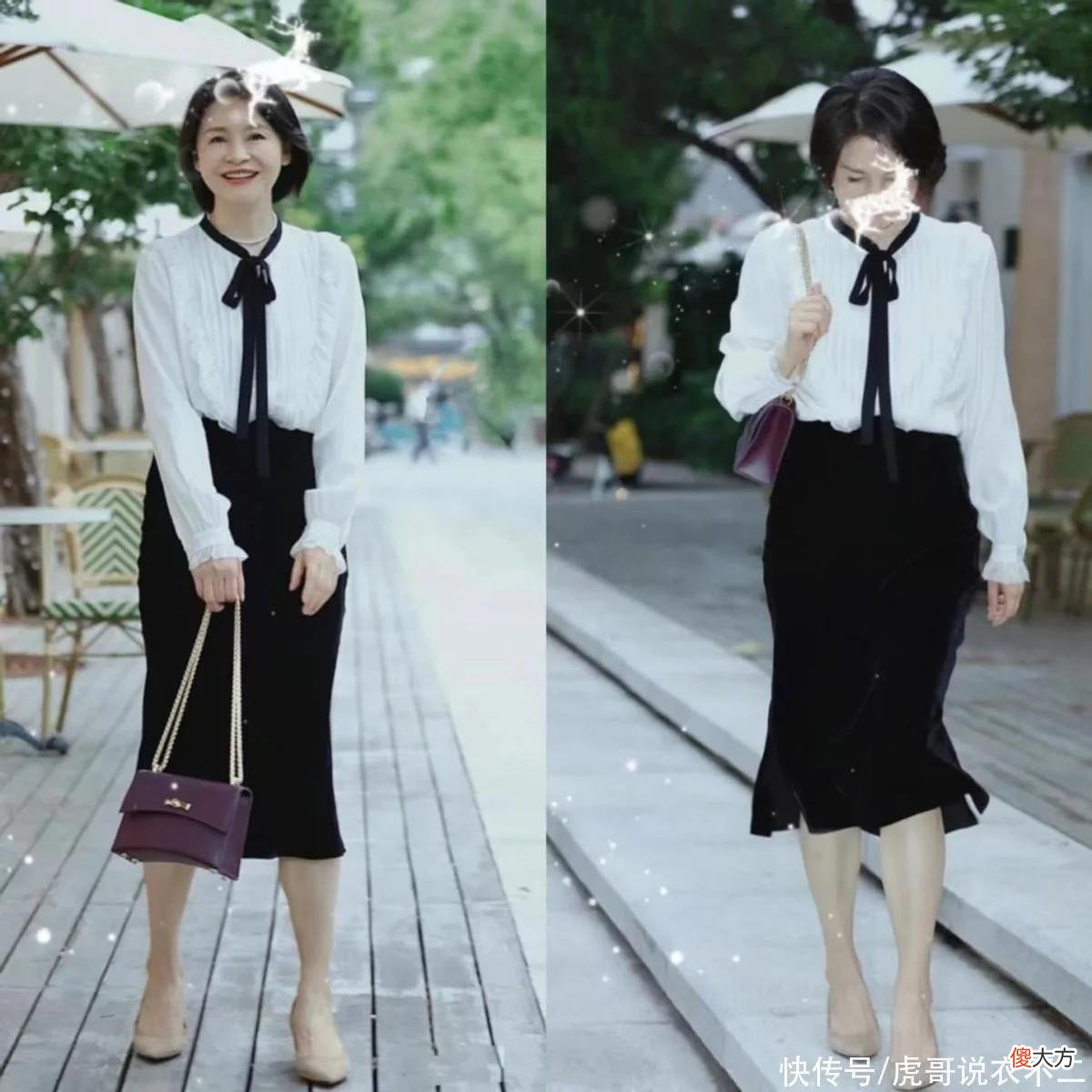 【时尚一点】建议中年女人：尽量少穿打底裤，“过膝裙”更适合你，优雅而高级
