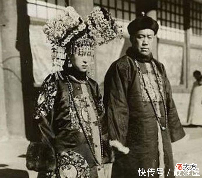 【历史故事】晚清新娘和新郎结婚照 眉清目秀的清朝新娘, 帅气可爱的童养夫!