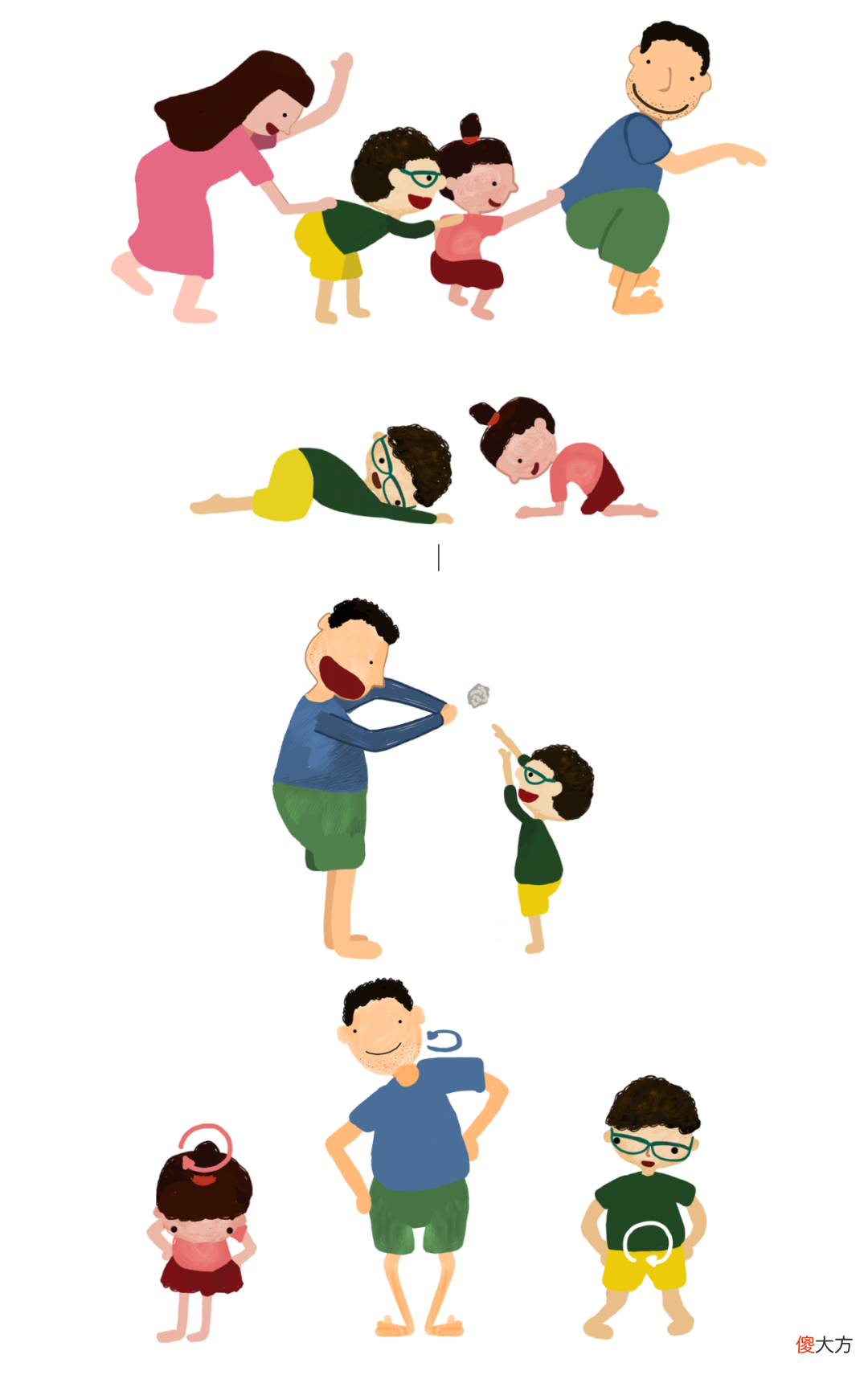 《365亲子陪伴》家庭教育促进项目插画设计
