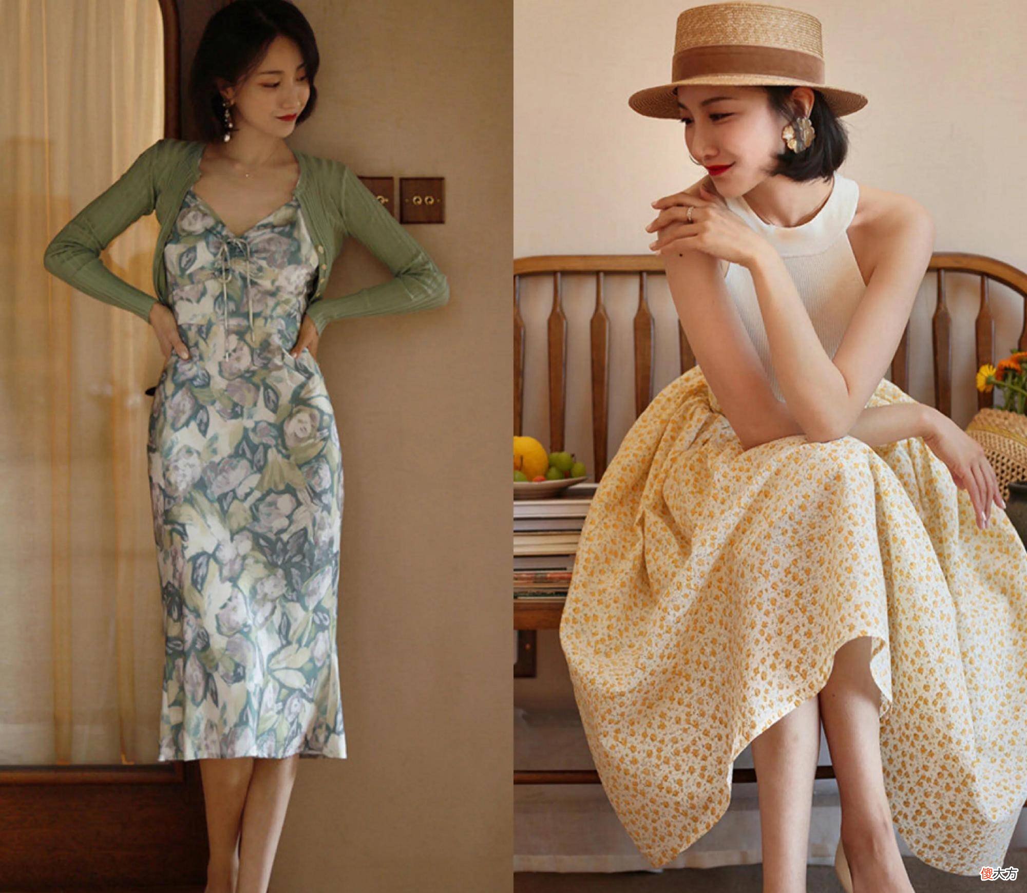 【时尚一点】吊带衫搭配印花半身裙,清凉透气又舒适,穿出优雅魅力