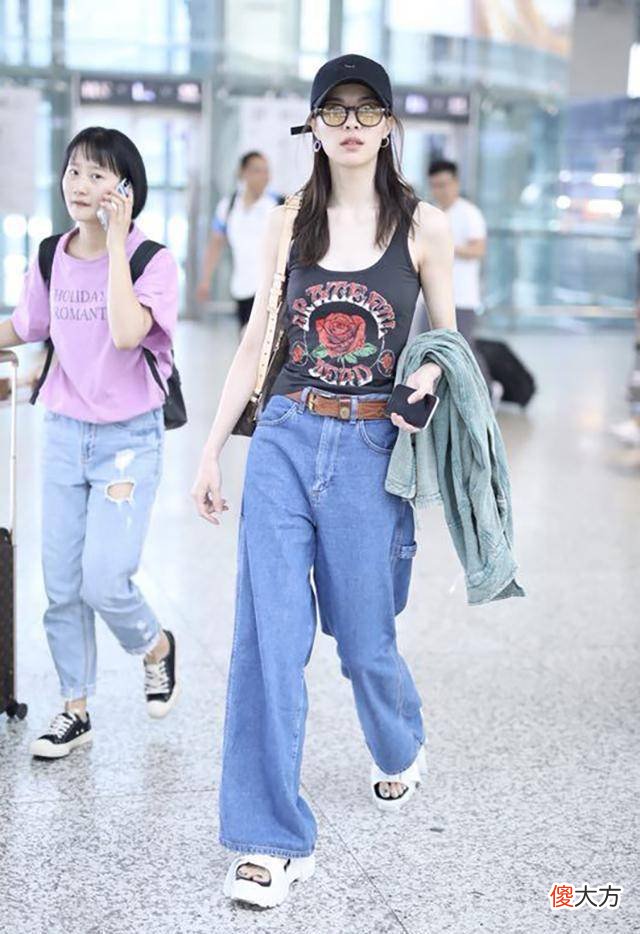 【时尚一点】拖地裤+平底鞋穿搭配黑色阔腿裤，夏季穿搭气质女神