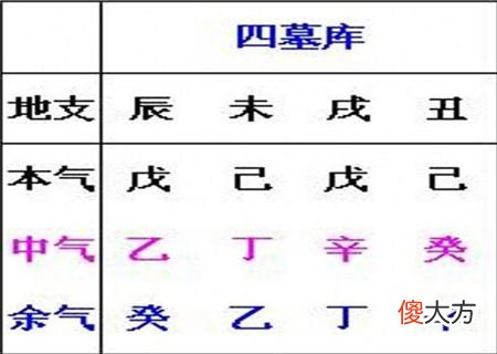 八字中墓库是什么意思