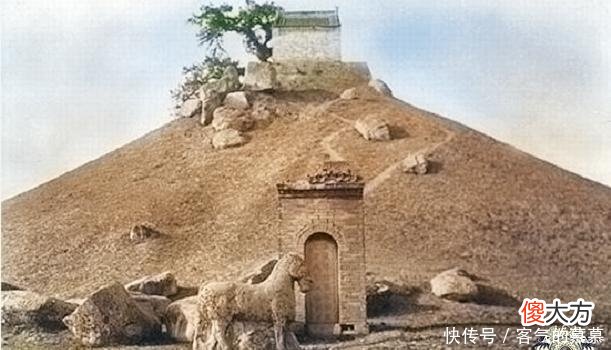 【历史故事】百年前的霍去病墓老照片：外形似祁连山，图5“马踏匈奴”很霸气