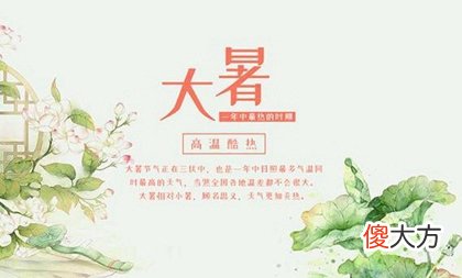 2020年大暑是几月几日几点几分,大暑节气有什么特点