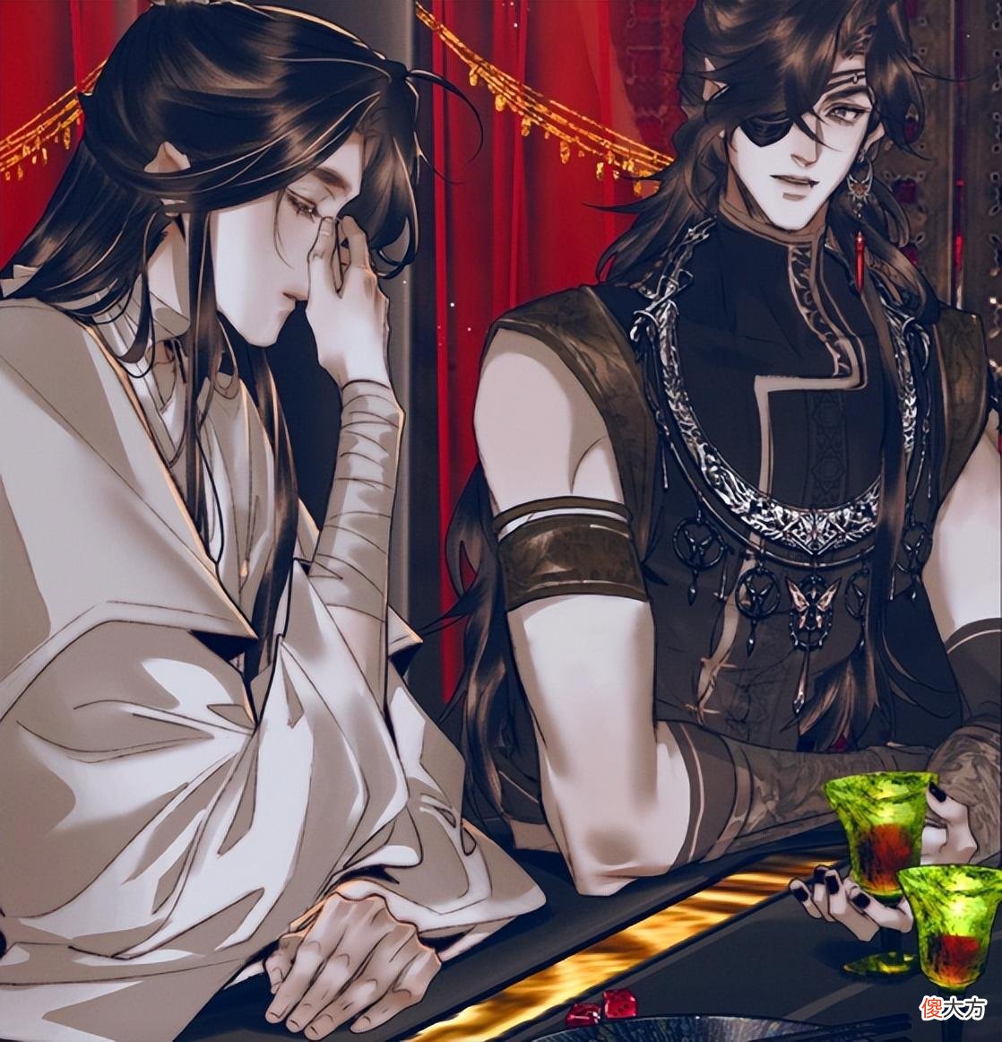 【历史故事】天官：谢怜借运气摇骰子，郎萤依赖太子不放手，花城吃醋太明显